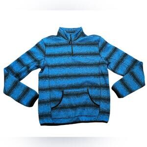 Powder River Outfitters Mens XL Blue and Black Quarter Zip Pullover by Panhandle